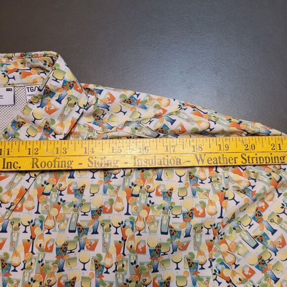 Projek Raw XL Mens Shirt Short Sleeve Hawaiian Cocktail Drink Tropical Theme EUC - Picture 8 of 8